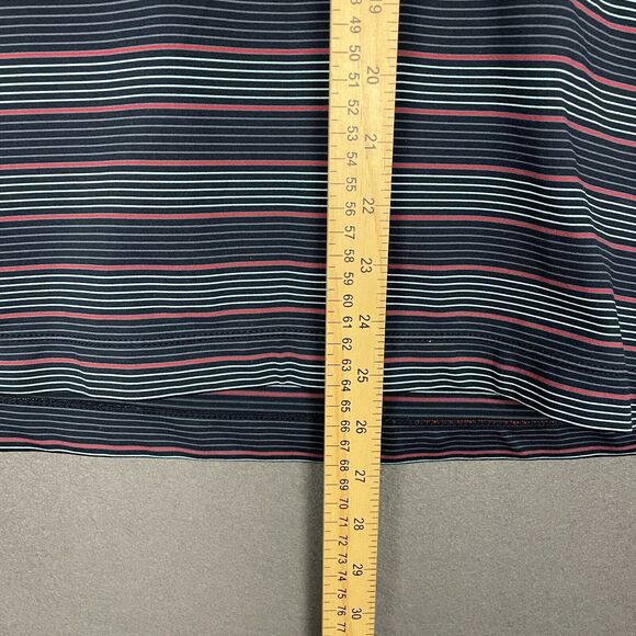 Nike Dri-Fit UV Polo Shirt Men's L Blue Striped Short Sleeve Golf Performance - Picture 12 of 15